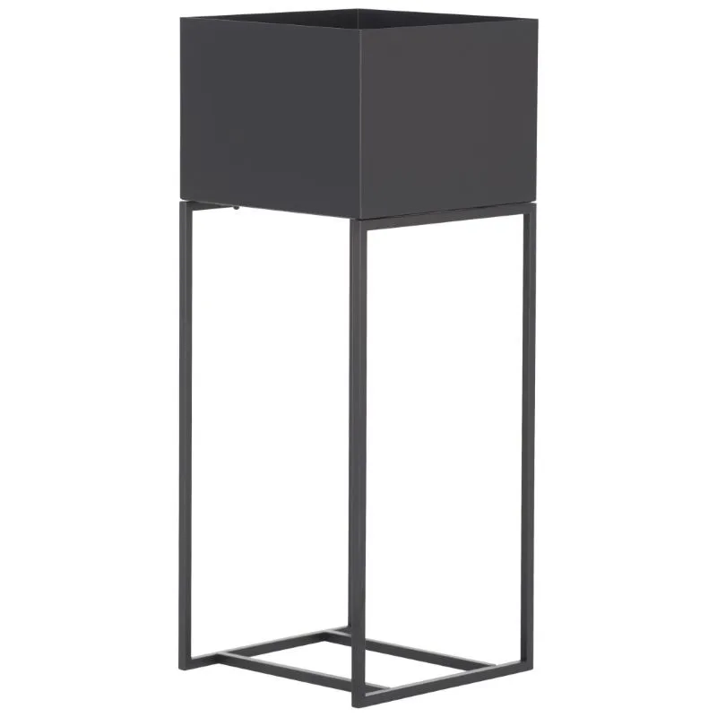 Poliform Metal Çiçeklik 7 Raflı 65 cm Siyah