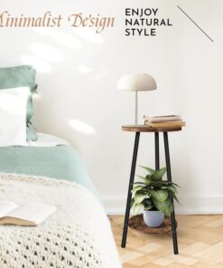 Miray 2 Raflı Ahşap Çiçeklik Sehpa 74 cm