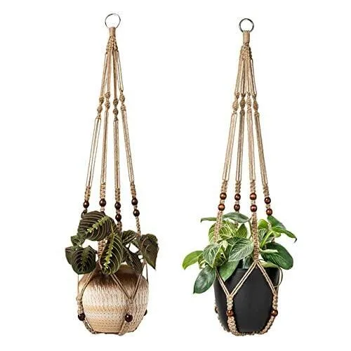 Mood Kahverengi Jüt 89 cm Makrome Saksılık