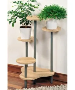 Orderly 4 Raflı MDF Çiçeklik 73 cm Kahverengi