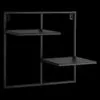 Pagino 2 Raflı Metal Çiçeklik 35 cm Siyah