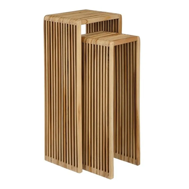 Pagino Geri Dönüşüm Ahşap Çiçeklik  80 cm Kahverengi