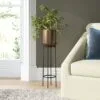 Perla Metal Çiçeklik 1 Raflı 61 cm Siyah/Pirinç