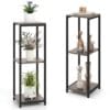 Racksto Metal Çiçeklik 45 cm Gri 3 Raflı