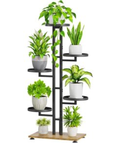 Rosa Metal Çiçeklik 7 Raflı 104 cm Siyah