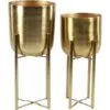 Sentura Gold Metal Çiçeklik 2’li Set 56 cm Sentura Gold Metal Çiçeklik 2’li Set 56 cm