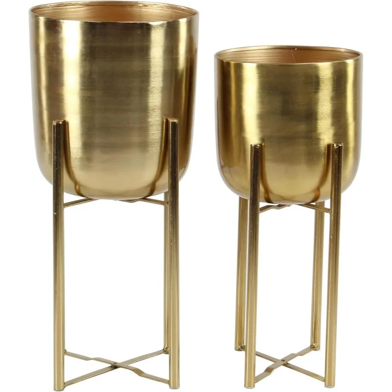 Sentura Gold Metal Çiçeklik 2’li Set 56 cm Sentura Gold Metal Çiçeklik 2’li Set 56 cm
