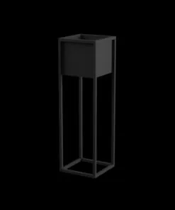 Shelfia Metal Çiçeklik 75 cm Siyah Beyaz