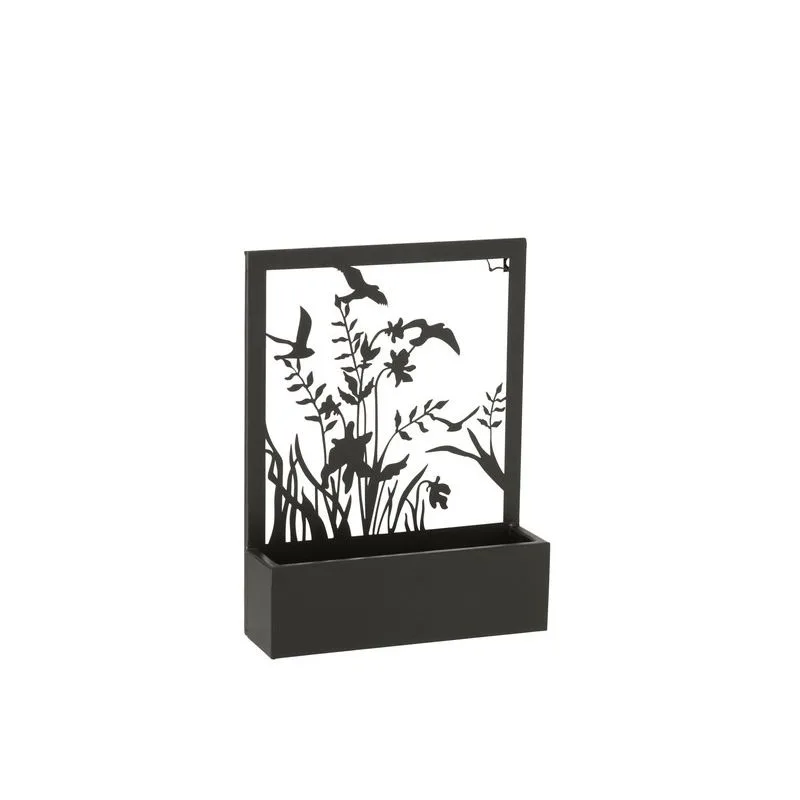 Shelvio Metal Çiçeklik 105 cm Siyah