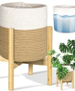 Siena Bambu Çiçeklik 120 cm Beyaz