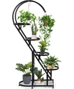 Siena Ferforje Çiçeklik 5 Raflı Kalp Tasarım 38 cm
