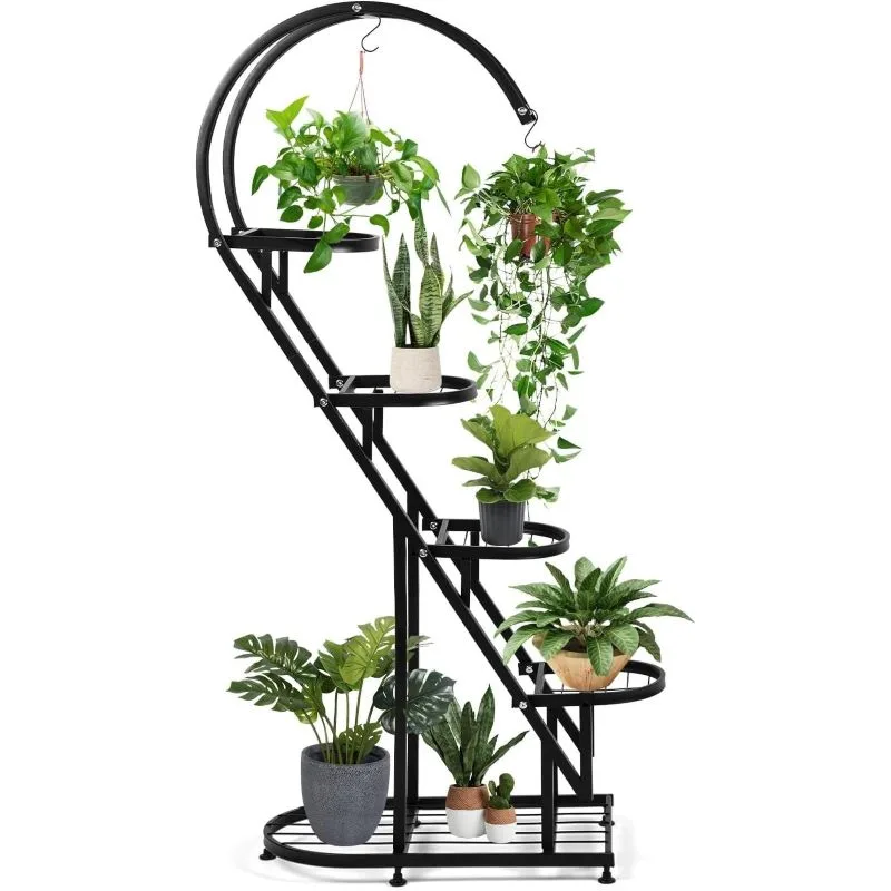 Siena Ferforje Çiçeklik 5 Raflı Kalp Tasarım 38 cm