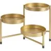 Siena Metal Çiçeklik 3 Raflı 25 cm Gold