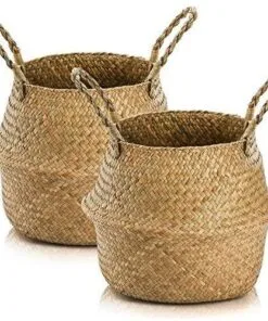 Sivello Hasır Saksı 27 cm Kahverengi