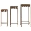Stella Metal Çiçeklik 3 Raflı 71 cm Kahverengi