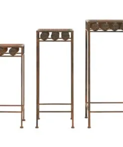 Stella Metal Çiçeklik 3 Raflı 71 cm Kahverengi