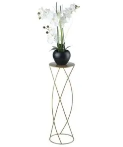 Storio Metal Çiçeklik 70 cm Altın Rengi