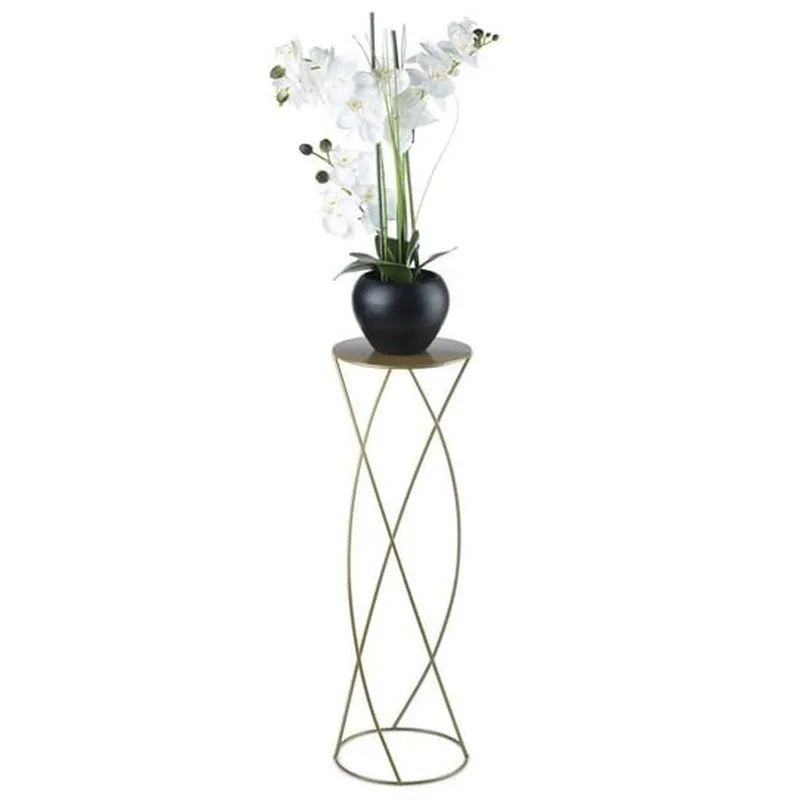 Storio Metal Çiçeklik 70 cm Altın Rengi