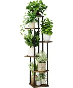 Tassa Metal Çiçeklik 6 Raflı 130 cm Kahverengi