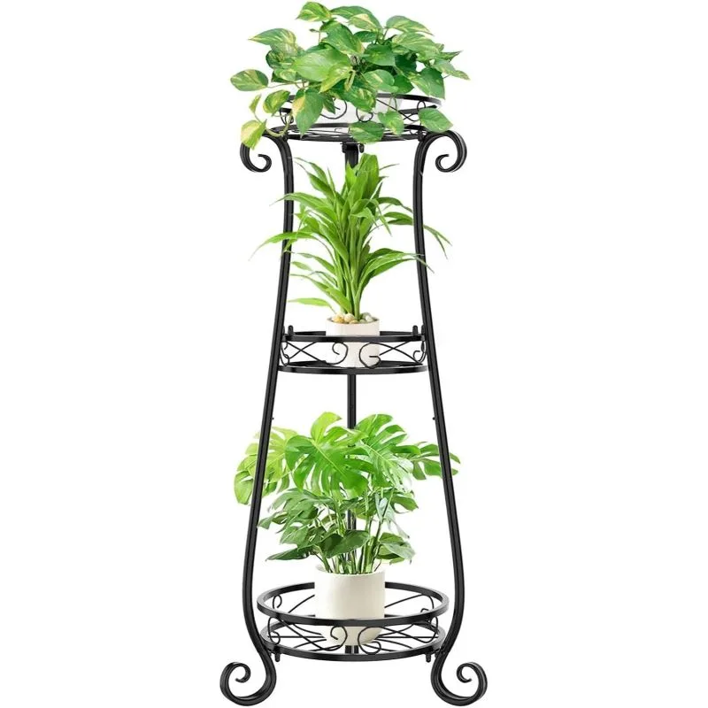 Toqyo Ferforje 3 Raflı Siyah Çiçeklik 90 cm Toqyo Ferforje 3 Raflı Siyah Çiçeklik 90 cm