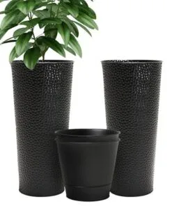Valetta Metal Çiçeklik 64 cm Siyah