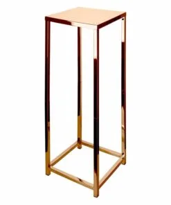 Velvet Metal Çiçeklik 1 Raflı 74 cm Rose Gold
