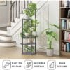 Veronica Metal Çiçeklik 6 Raflı 110 cm Oak Grey