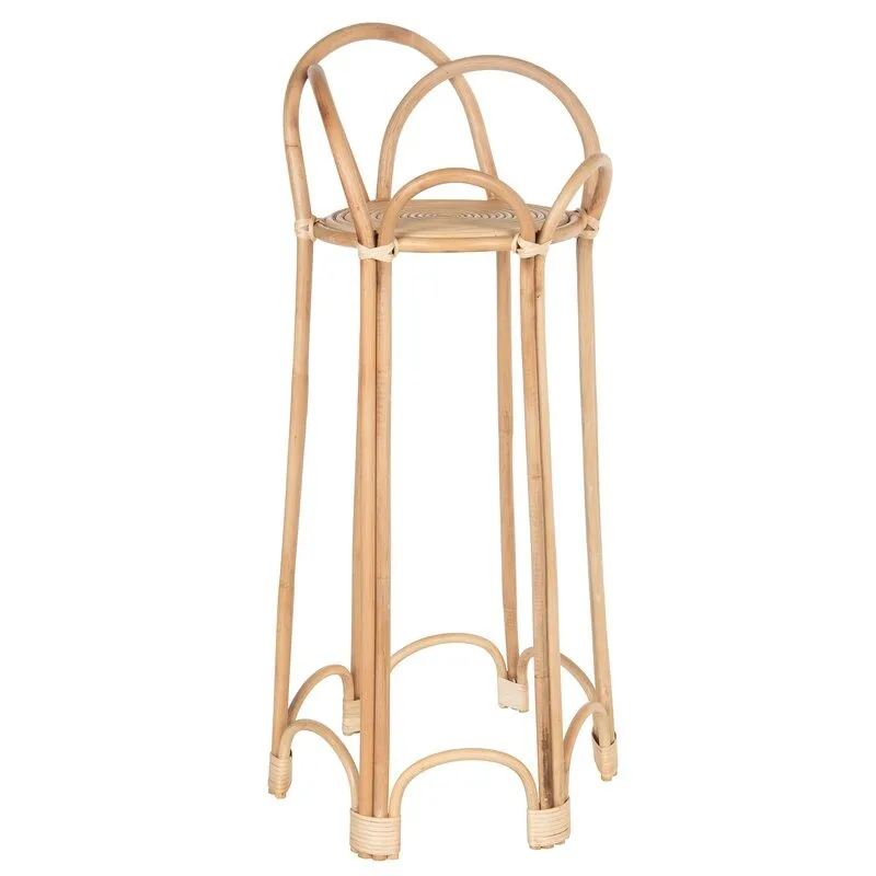 Veronica Rattan Çiçeklik 1 Raflı 84 cm Kahverengi