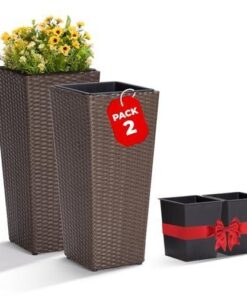 Vienna Rattan Çiçeklik Kahverengi