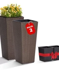 Vienna Rattan Çiçeklik Kahverengi