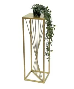 Vista Metal Çiçeklik 1 Raflı 70 cm Gold