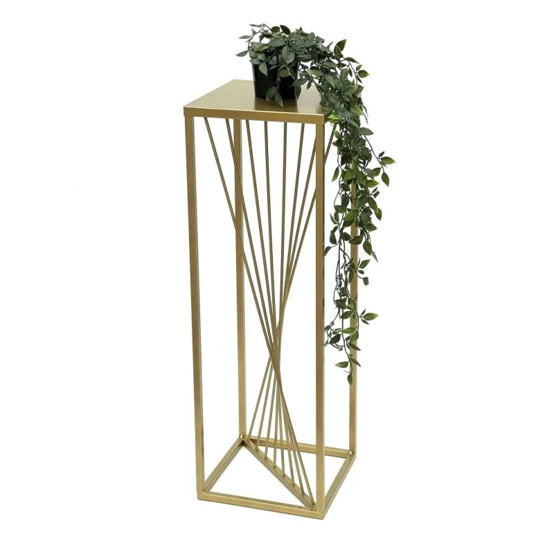 Vista Metal Çiçeklik 1 Raflı 70 cm Gold