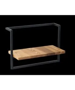 Walletto Ahşap Metal Çiçeklik 76 cm Siyah