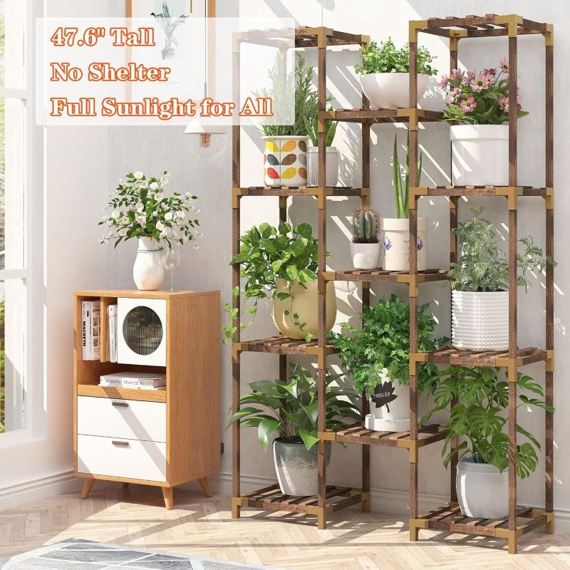 Aether Ahşap Çiçeklik 11 Raflı 121 cm - Görsel 2