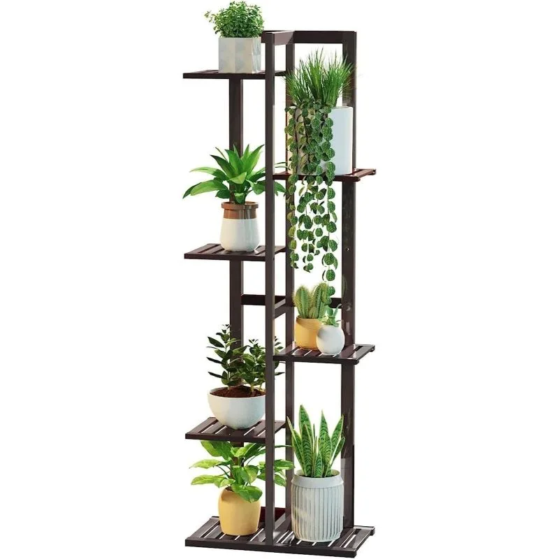 Amara Bambu Çiçeklik 7 Raflı 118 cm Amara Bambu Çiçeklik 7 Raflı 118 cm