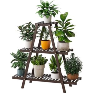 Aurora Bambu Üçgen 3 Raflı 82 cm Çiçeklik