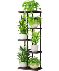 Bloom Metal Çiçeklik 5 Raflı Siyah 90 cm