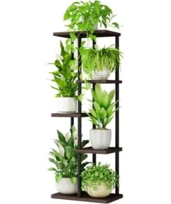 Bloom Metal Çiçeklik 5 Raflı Siyah 90 cm