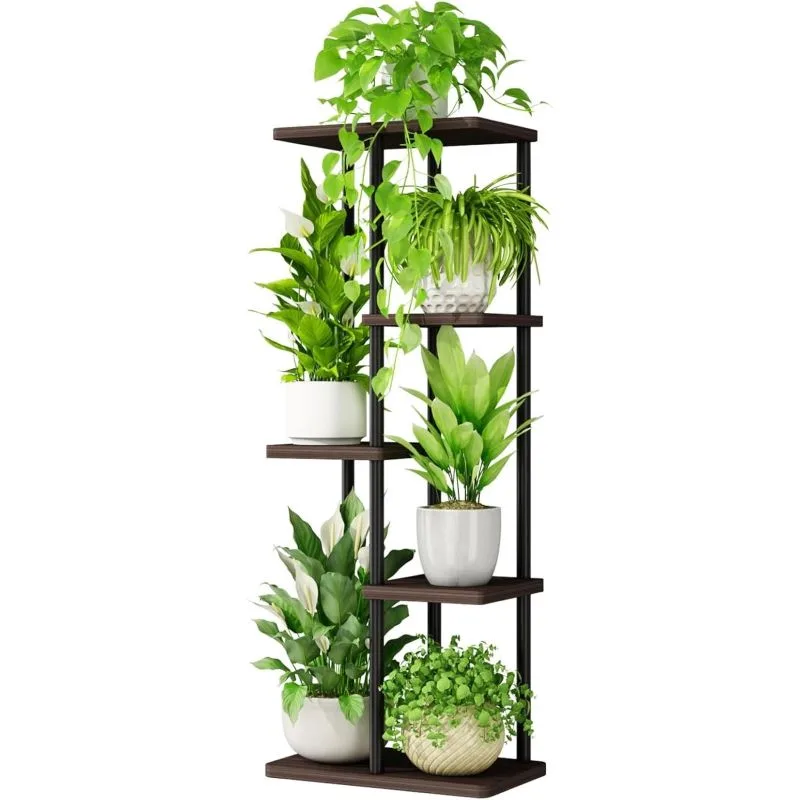Bloom Metal Çiçeklik 5 Raflı Siyah 90 cm
