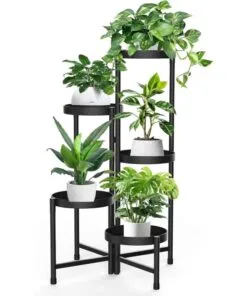 Boffi 5 Raflı Metal Çiçeklik Katlanabilir 80 cm