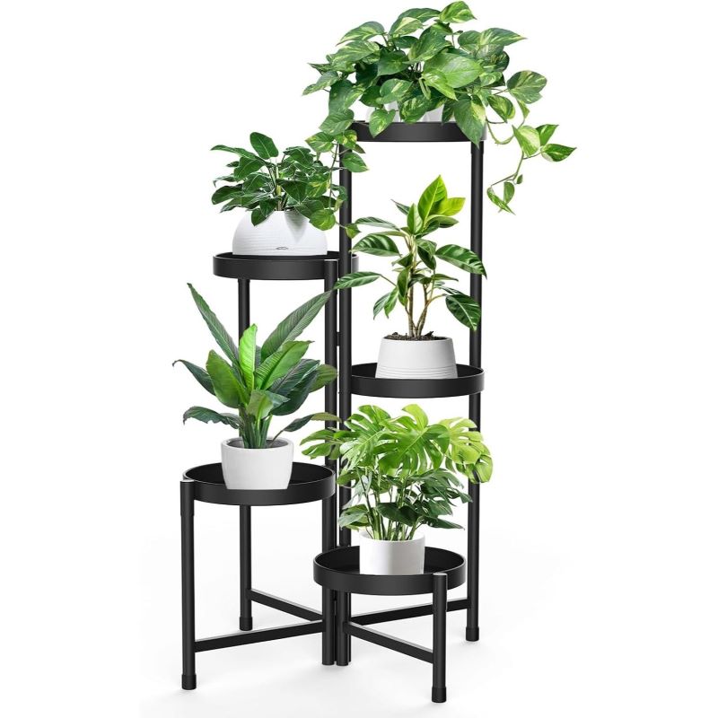 Boffi 5 Raflı Metal Çiçeklik Katlanabilir 80 cm