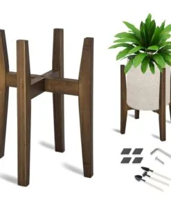 Elarax Bambu Saksılık Ceviz Rengi 38 cm