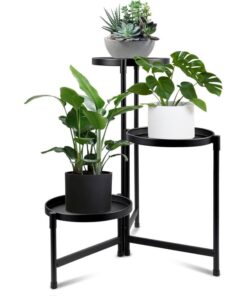 Fiore 3 Raflı Metal Çiçeklik 70 cm