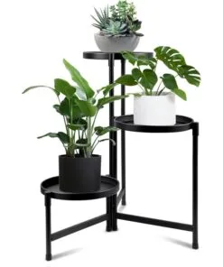 Fiore 3 Raflı Metal Çiçeklik 70 cm