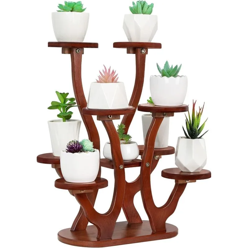 İsabella Bambu Mini Çiçeklik 9 Raflı 46 cm İsabella Bambu Mini Çiçeklik 9 Raflı 46 cm