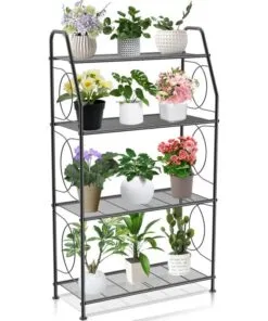 Jasmine 4 Raflı Metal Çiçeklik 117 cm