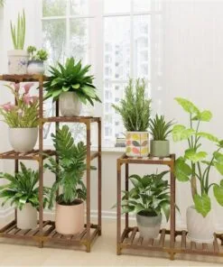 Juniper Ahşap Çiçeklik 8 Raflı  83 cm