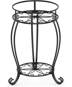 Lumina Ferforje Çiçeklik 2 Raflı Yuvarlak 50 cm