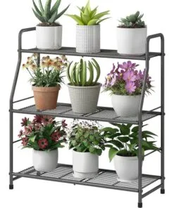 Luna 3 Raflı Metal Çiçeklik 76 cm