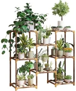 Magnolia Ahşap Çiçeklik 8 Raflı 30 cm